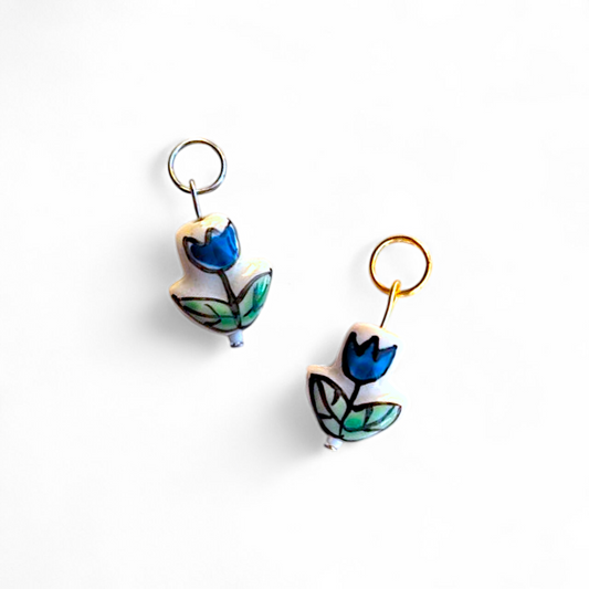 Tulipe bleue en céramique