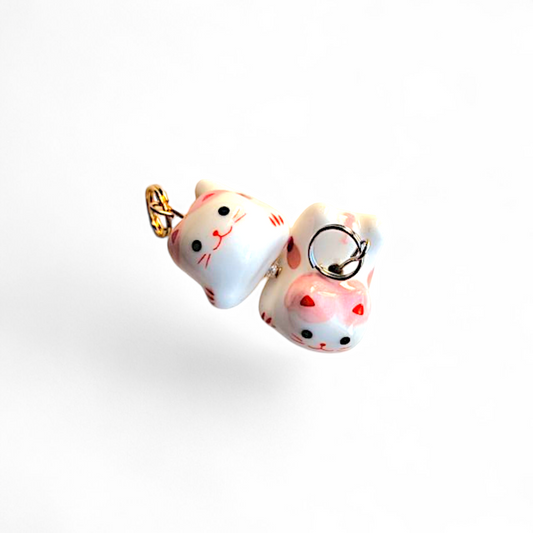 Chat kawai en céramique