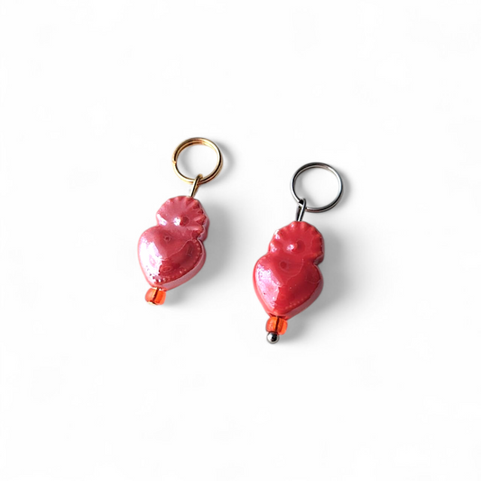 Petit Cœur sacré en céramique rouge