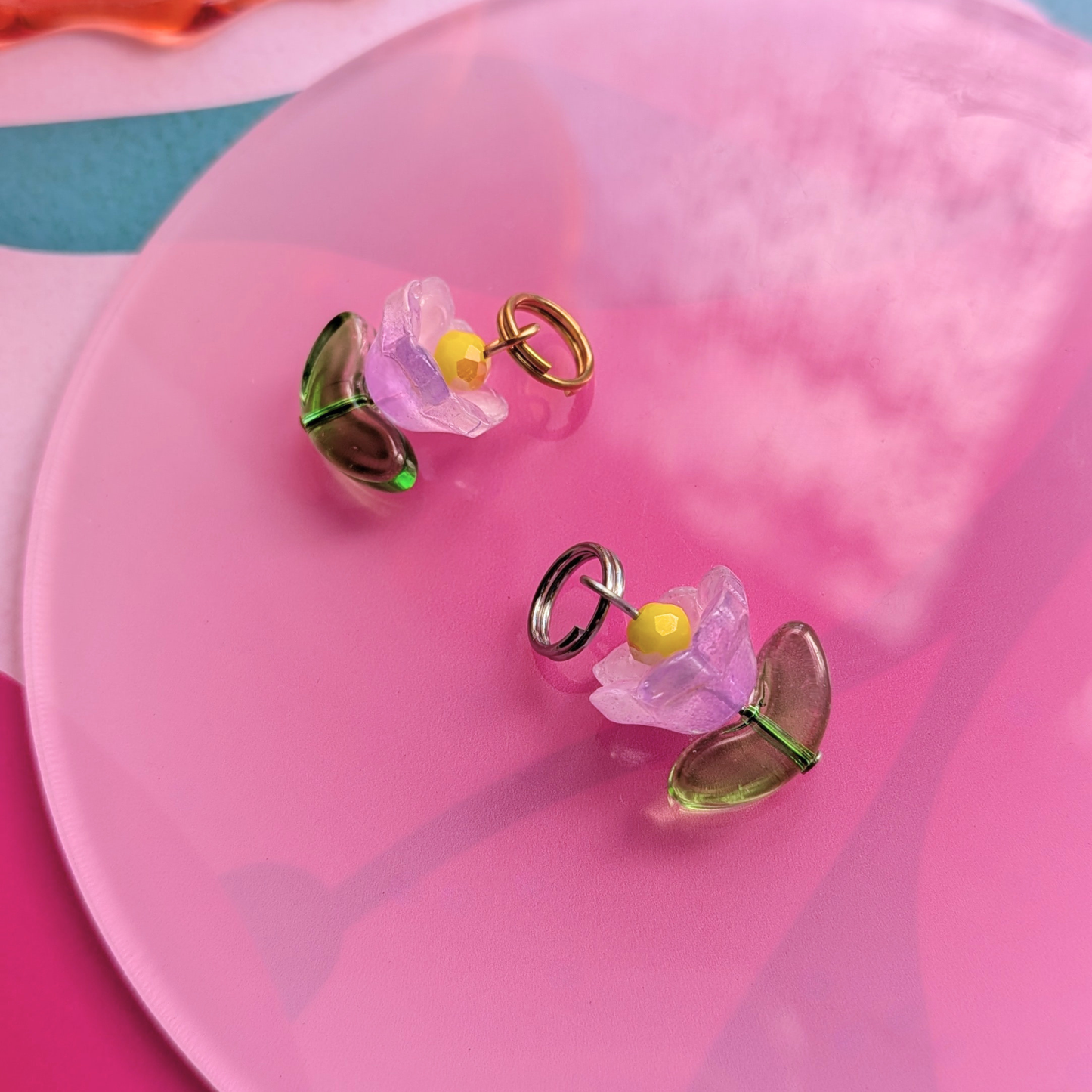 Fleur en verre lilas
