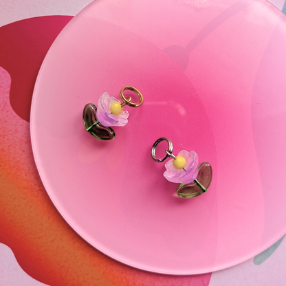 Fleur en verre lilas