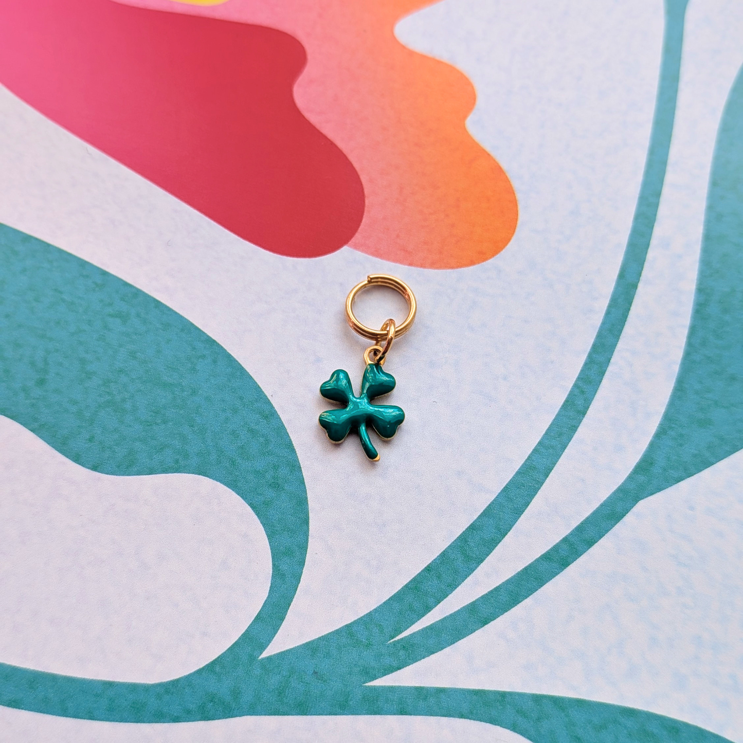 enamelled green clover