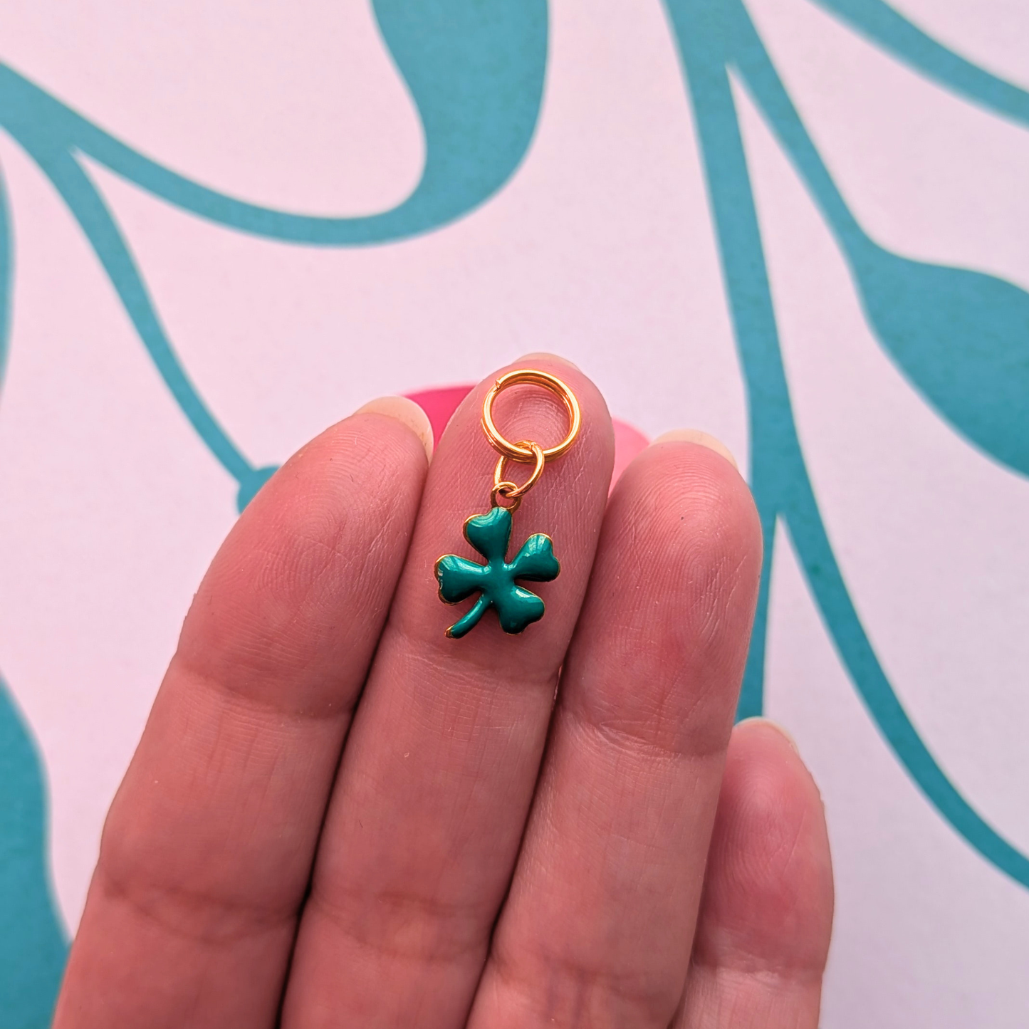 enamelled green clover